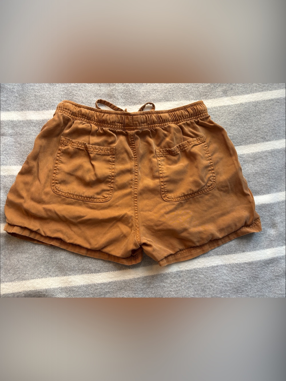 C&C California Casual Drawstring Lyocell Shorts in Rust-Tone - Picture 3 of 3